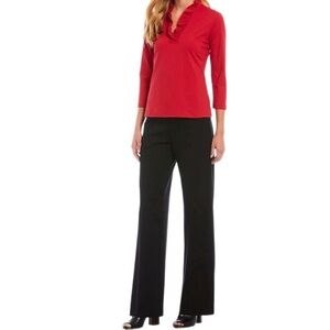 J. McLaughlin Carter Stretch Knit Wide Leg Side Zip Trouser Pant Size 6